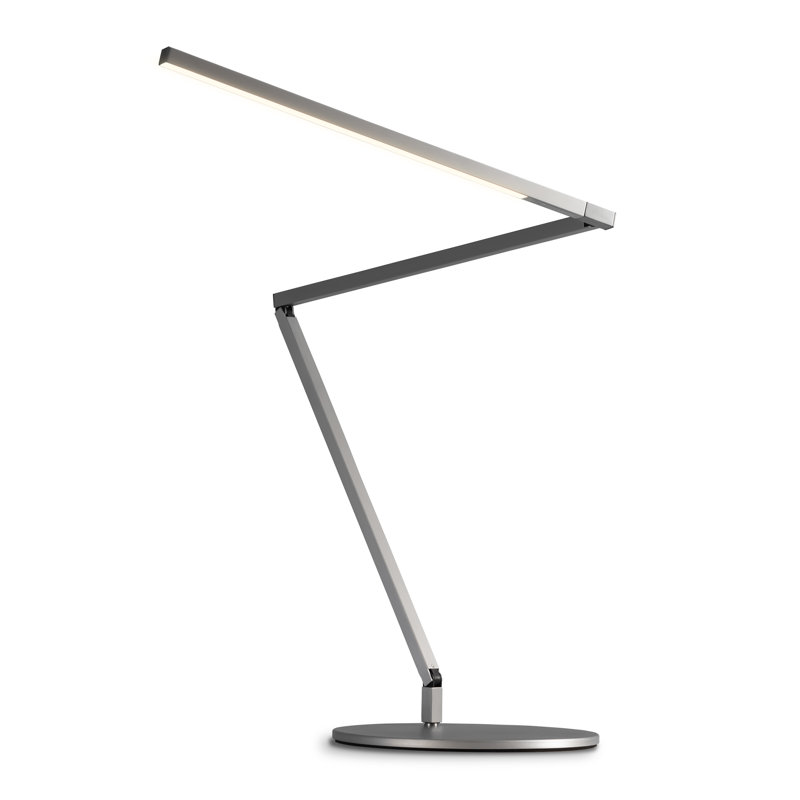 Lampe de bureau DEL Z-Bar PRO Gen 4 avec base de bureau, Aluminium brossé, H 15,8 po x l 32 po x P 8,8 po