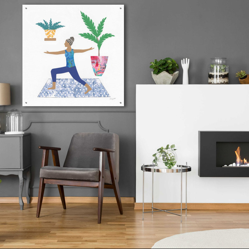 «Namaste IV par Courtney Prahl, art mural en verre acrylique, H 36 po x l 36 po