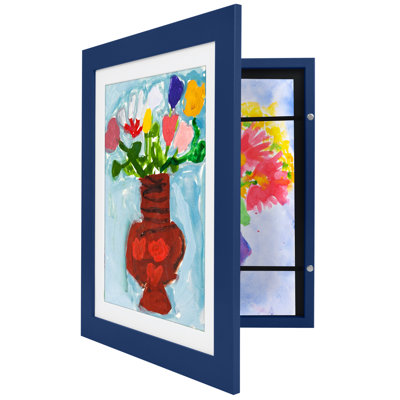 Mickaylah Kids Art Frame 10 x 12.5” with 8.5 x 11” Mat - Composite Wood and Glass