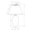 Lampe de table en céramique avec base noire texturée et abat-jour en lin ivoire