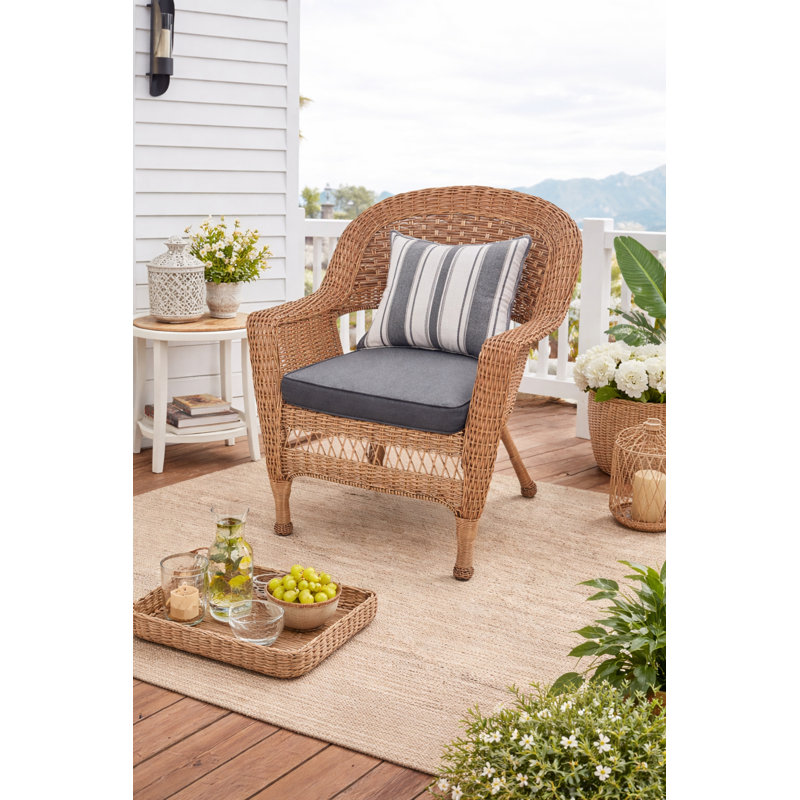 Single Chair Olefin Cushion- Dark Grey, Dark Gray