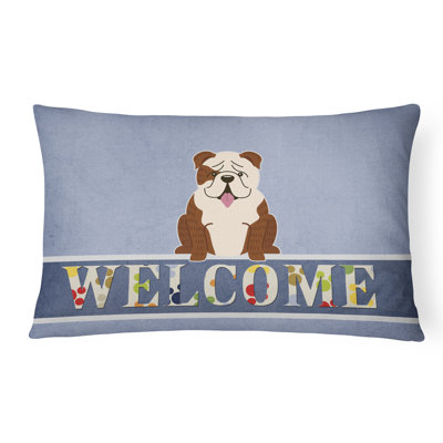  Coussin lombaire Welcome English Bulldog Brindle