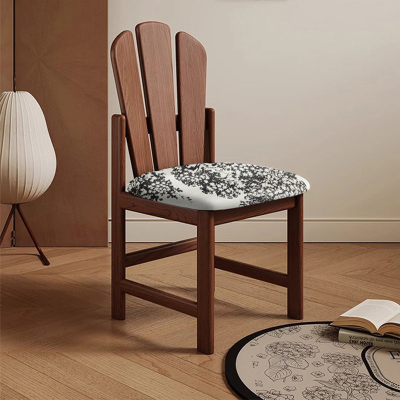 Brown Solid back side Chair(Set of 2)