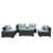 Michell 5 - Person Patio Conversation Set with Cushions