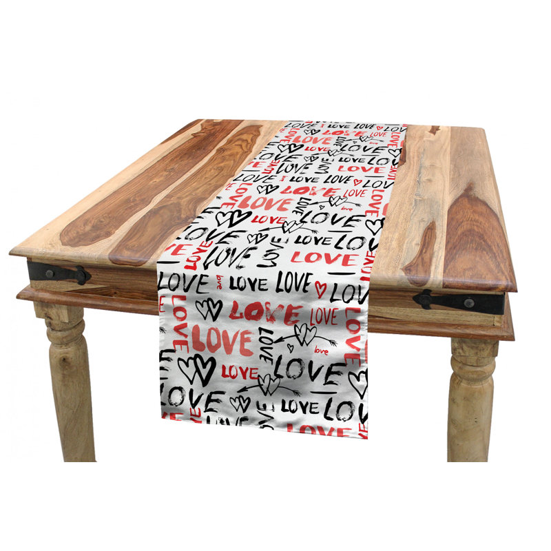 Geometric Valentine's Day Table Runner, 90" x 16"
