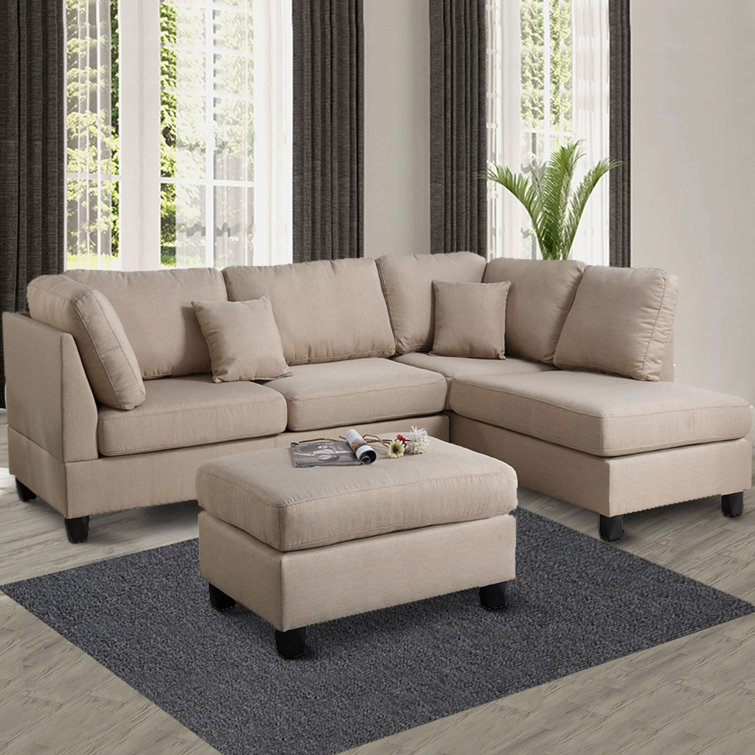 Safeer 3 - Piece Upholstered Sectional