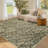  Washable Rugs for Living Room, Non Slip Low Pile Vintage Area Rugs for Bedroom, Stain Resistant Contemporary Foldable Neutral Soft Carpet, Indoor Distressed Floor Mats-798257902-804640066