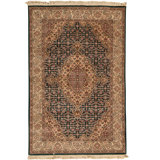 Wool Oriental Area Rug in Green
