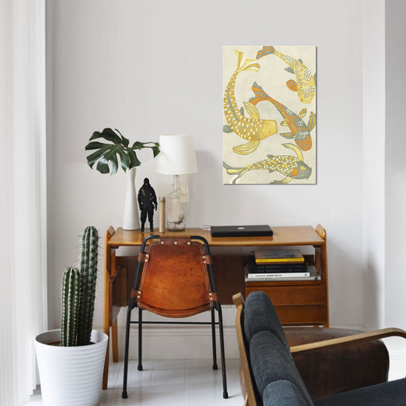 « golden koi i », impression sur toile, H 60 po x l 40po x P 1,5 po, Toile tendue, Pas de tapis