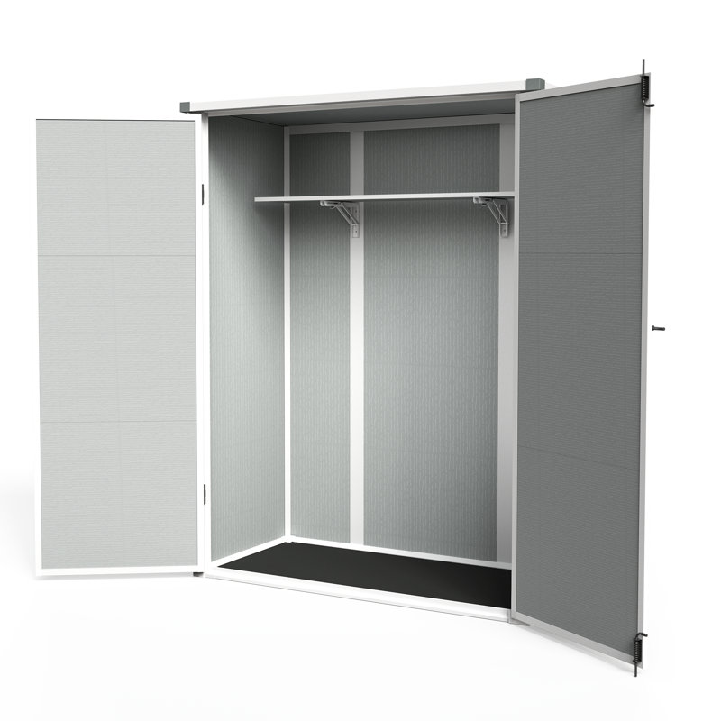 Versatile Outdoor 48 in. W x 21 in. D Resin Tool Shed With Shelf