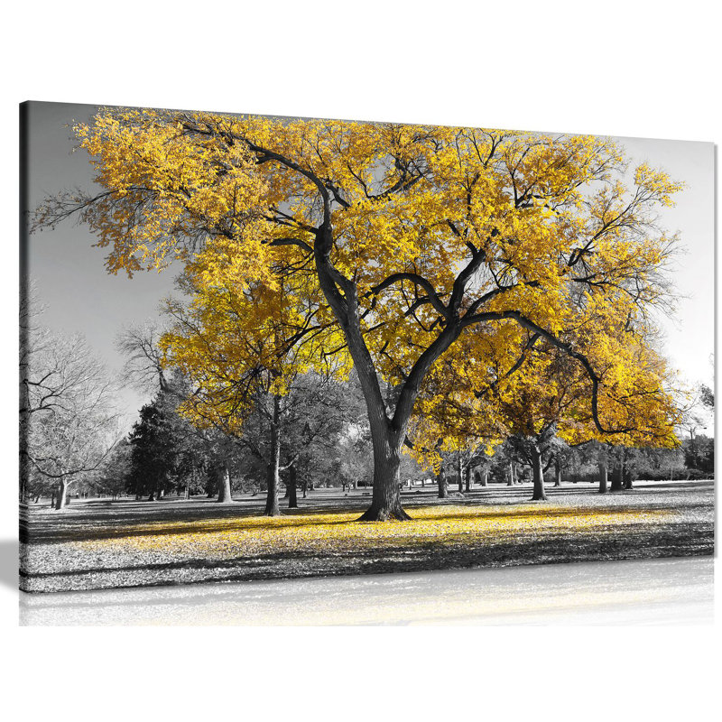 Tree Leaves - Wrapped Canvas Print, 20cm H x 31cm W