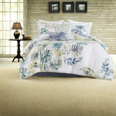 Coastal Cotton Bedding Sets 6piece Oversized Comforter Hypoallergenic Full Size
