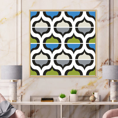 «Green and Blue Retro Geometrics», impression sur toile