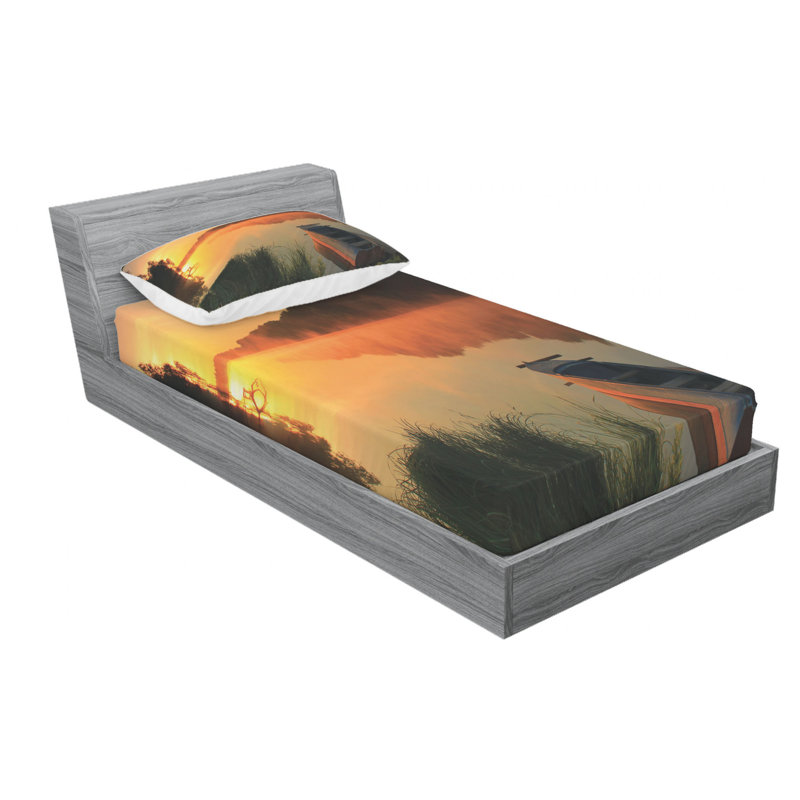Microfiber Sheet Set, Twin Sheet Set with Fitted Sheet
