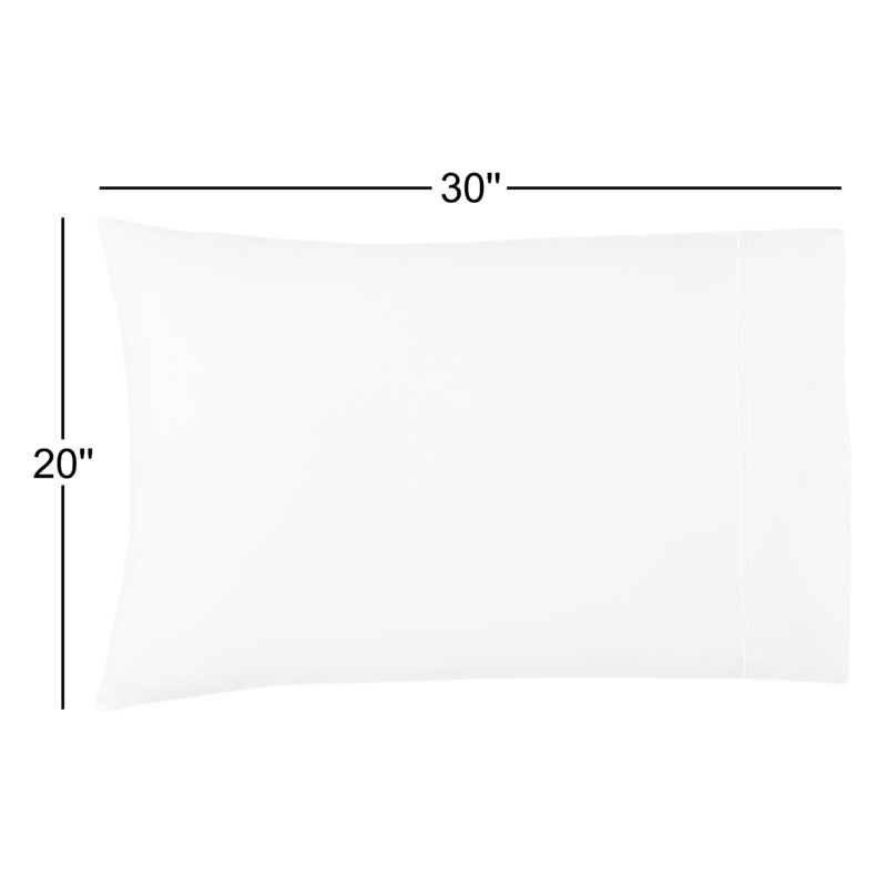 Ensemble de draps en satin de coton égyptien Hayward, Double, White