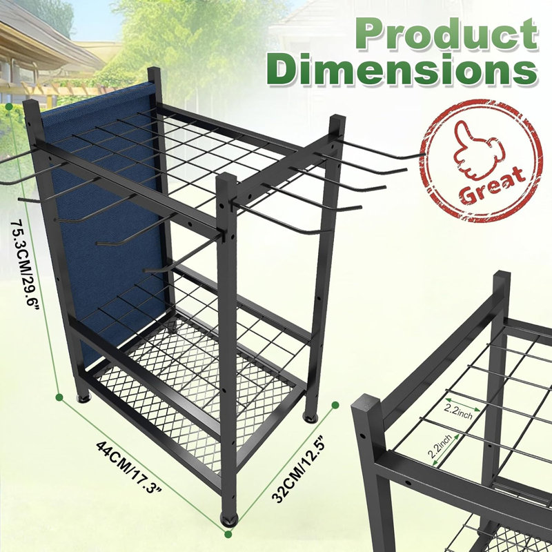 Organisateur d'outils de jardin, support à outils de jardin pour garage