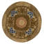 Tapis rond brun chameau antique