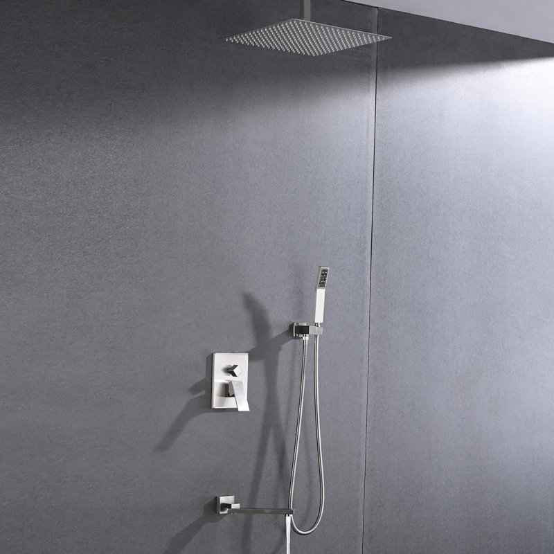 Ceiling Mounted Shower System with Handheld Shower