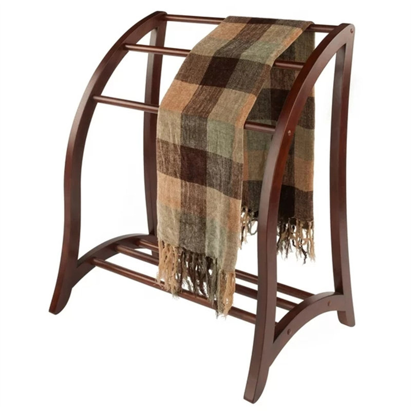 Porte-serviettes sur pied en bois