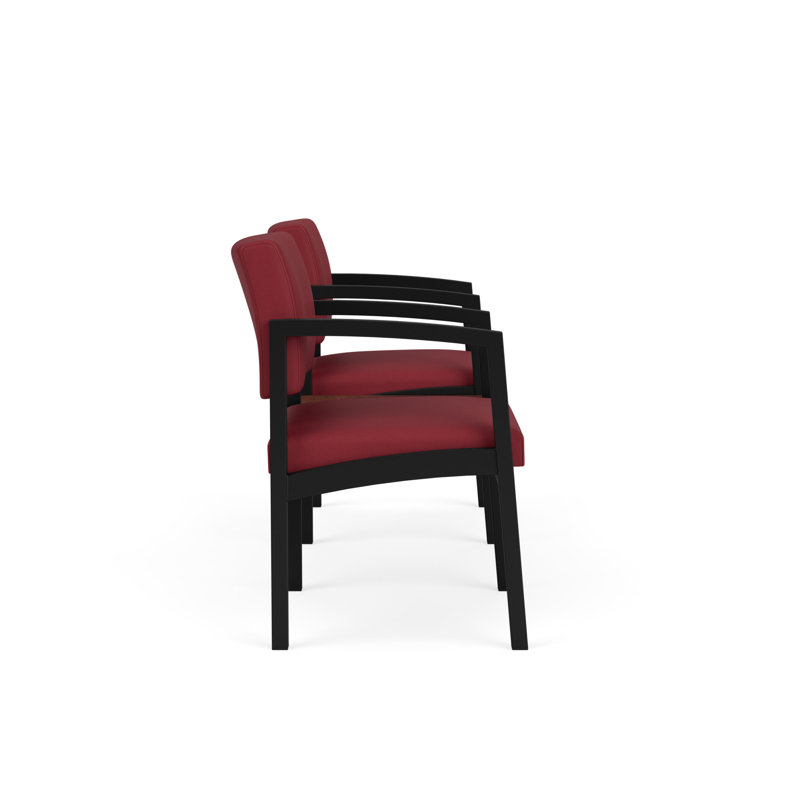 Structure tandem 2 places avec table centrale en acier Lenox, Noir / cerise Canyon, Cerise Canyon