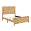 Structure de lit en bois rustique avec motif à chevrons-74696305