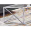 Table basse, décor, cocktail, rectangulaire, verre trempé transparent, métal chromé