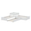 Lit plateforme simple en L avec lit gigogne, bureau et tiroirs-114404391