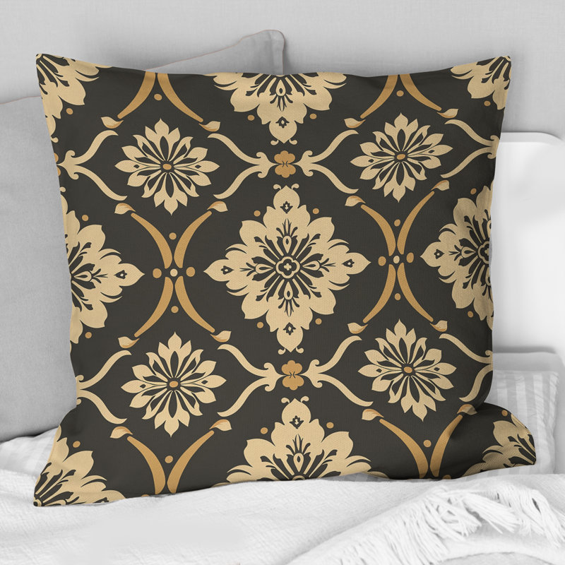 Brun rustique, charme élégant II - Coussin Country, H 16 po x l 16 po, Carrée