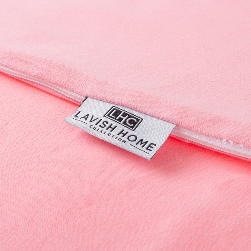  Full Body Pregnancy Pillow Cover- U-Shaped Soft Cotton Replacement Pillowcase with Zipper, Pink