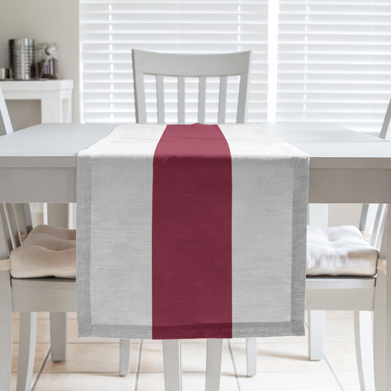 New Orleans Football Stripes Table Runner, 90" x 16", Polyester, Arizona Football Red/Black