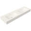 Lavabo de salle de bain en résine solide à surface solide en pierre pour agencement de salle de bain blanc mat, 57,67 po de profondeur, 18,25 po de largeur, 5,24 po de hauteur, 60,03 lb, s'adaptant à différentes conceptions, dommages de résistance de haute qualité,
