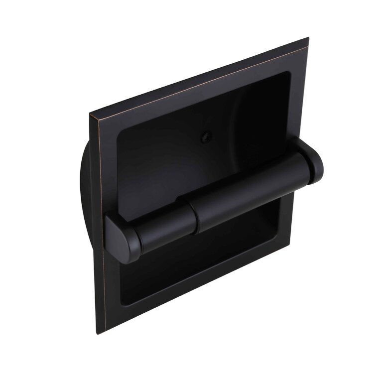 Recessed Multi-Roll Toilet Tissue Dispenser, Matte Black