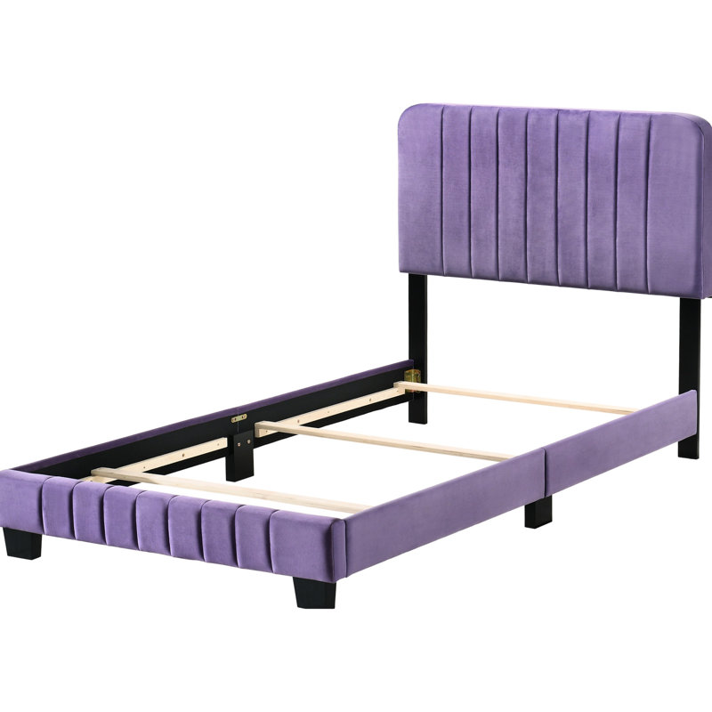Lit mauve moderne et vif moderne - construction pour un sommeil apaisant, s'adapte au style de la chambre à coucher, assemblage requis avec un cadre solide et élégant, assure un bon besoin