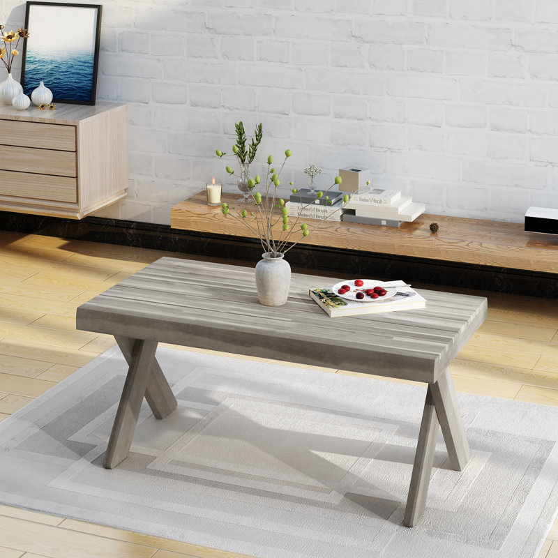 Single Coffee Table, Sandblast Light Gray