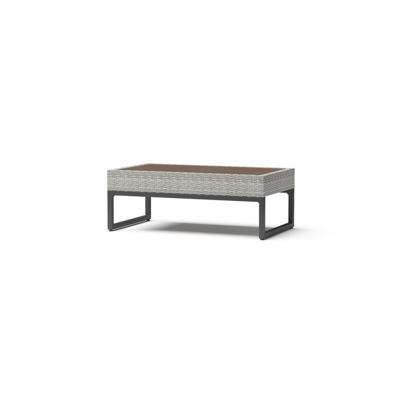 Sameko Rectangular Metal Outdoor Coffee Table , 26'' in. W 46'' in. D