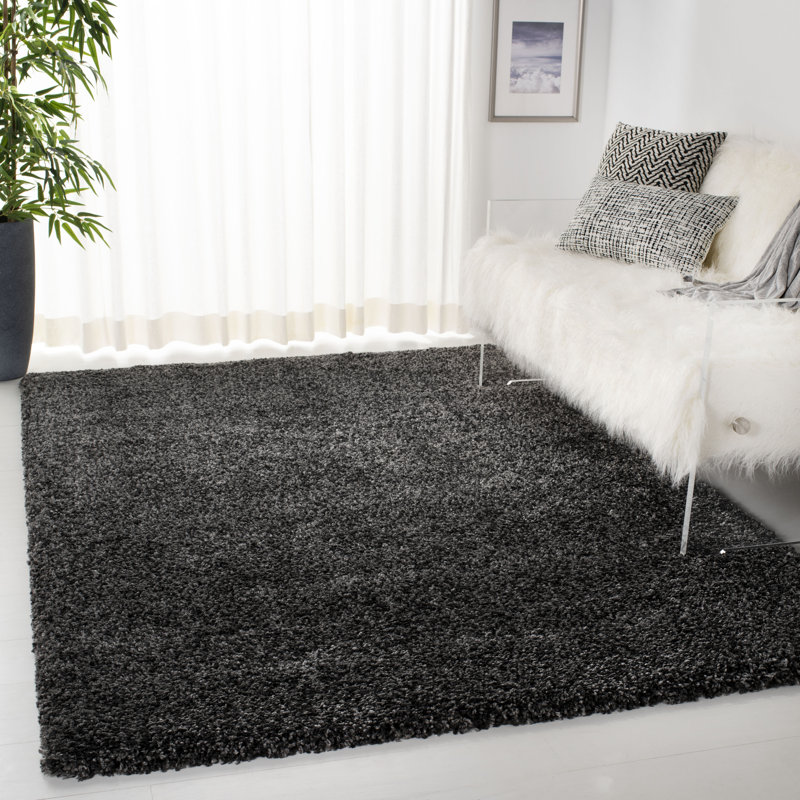 Mirabal Royal Shag Performance Solid Color Rug, Rectangle 8' x 10'