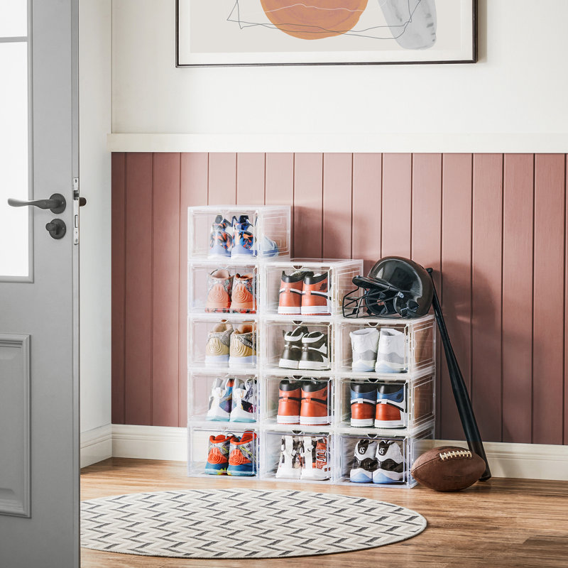 Stackable Shoe Storage Box, White