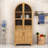 Arched Pantry Cabinet with Adjustable Shelves and Drawer