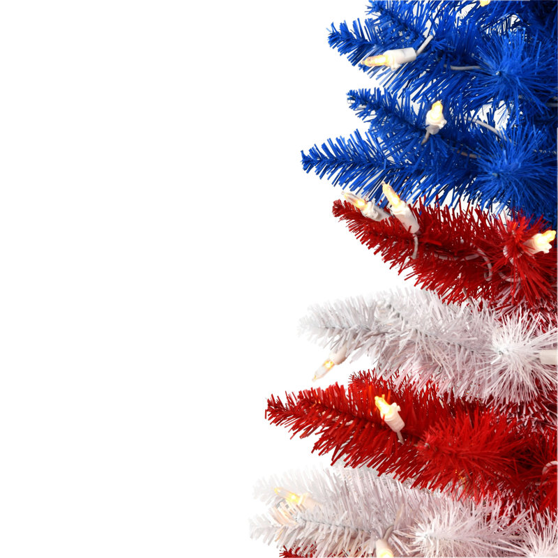 Vickerman 4' X 18" Potted Centennial Pine Artificial Christmas Tree With 157 Pvc Tips, 100 Ul Dura-Lit® Led Warm White Mini Lights, Pull Down Tips And  Branches With White Plastic Container Base.