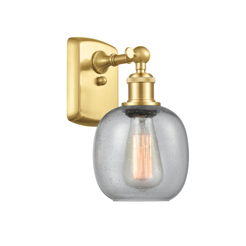 Carlucci Armed Sconce, Seedy, Satin Gold