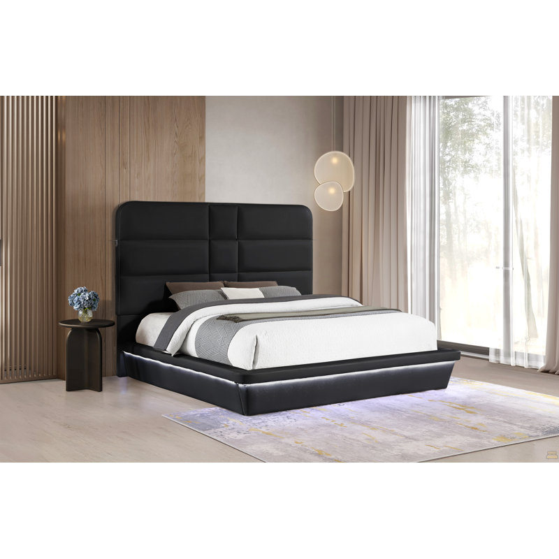 Queen Size Murphy Bed with a Shelf, Gray