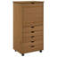  Rolling Cabinet With Wheel Solid Pine Wood Storage Units Home Furniture-18163953