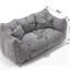 Chaise grise en chenille grise offrant confort dans différentes pièces, pour la chambre de détente, la chambre de bébé et le salon-1753669914