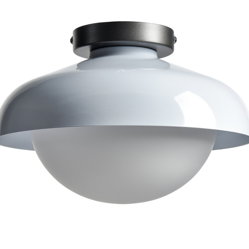 Abat-jour en verre opale Modern, Blanc