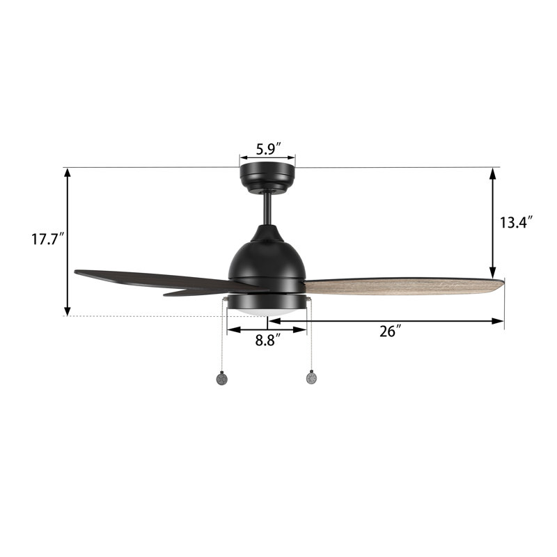 Dezya 52'' Ceiling Fan with LED Lights