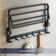 24 inch foldable rustproof towel rack with towel bar and movable hooks, suitable for bathroom toilet wall mounted storage, space saving, practical and convenient.