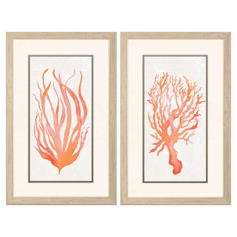 Seaweed Coral, reproduction encadrée de 2 pièces