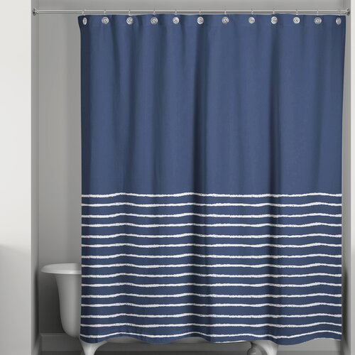 Wayfair | Blue Striped Shower Curtains & Shower Liners You'll Love in 2023