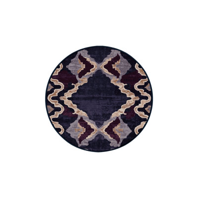 Machine Washable Purple Area Rug