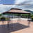 13X10 Ft Patio Double Roof Gazebo Replacement Canopy Top Fabric,Brown-123826985